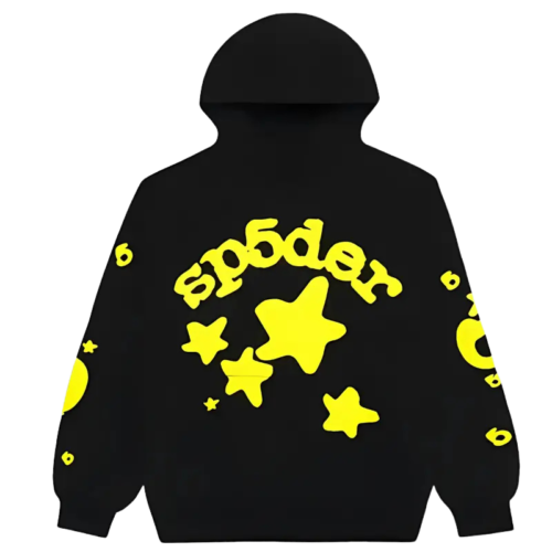 Sp5der Beluga Hoodie Onyx/Yellow