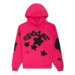 Sp5der Dark Pink Beluga Hoodie