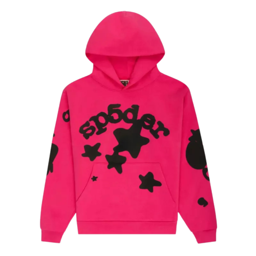 Sp5der Dark Pink Beluga Hoodie