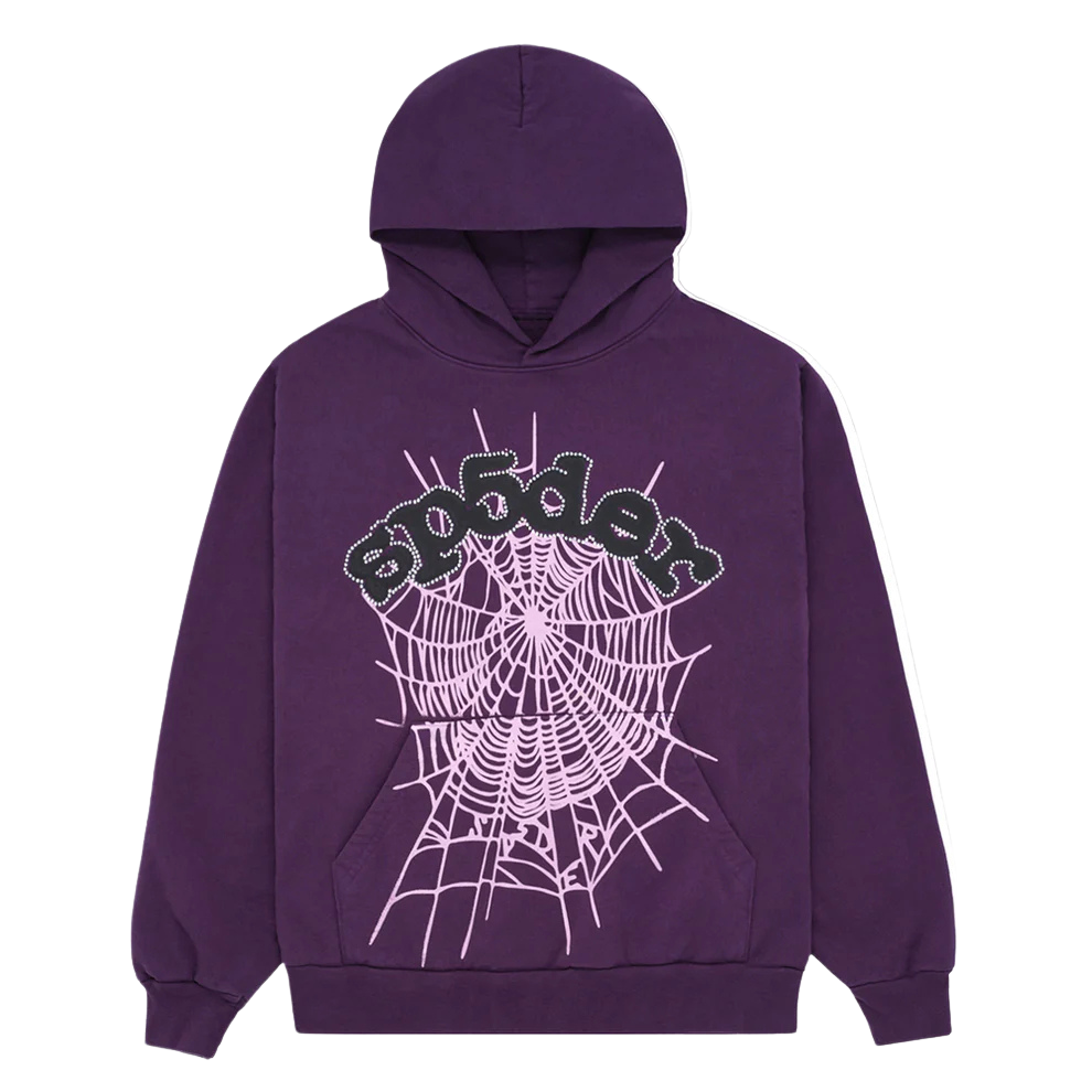 Sp5der Web Hoodie Purple (2) Sp5der Web Hoodie Purple
