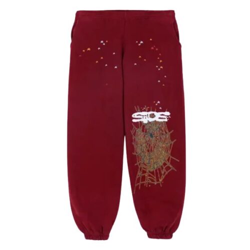 Sp5der Sweatpants Maroon