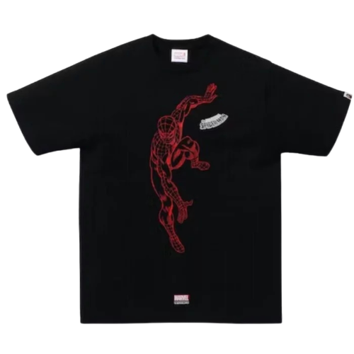 BAPE X Marvel Comics Spider Tee Black