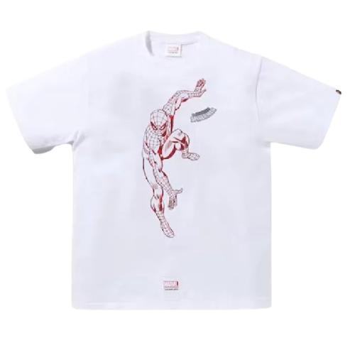 BAPE X Marvel Comics Spider Tee White