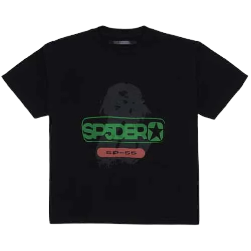 Oversized Reunion Black Sp5der T-Shirt