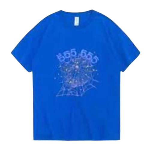 Sp5der 555 Angel Number T-Shirt Blue