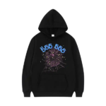 Sp5der Angel Number Hoodie Black