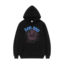 Sp5der Angel Number Hoodie Black