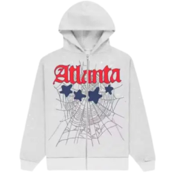 Sp5der Atlanta Full Zip Hoodie Heather Grey