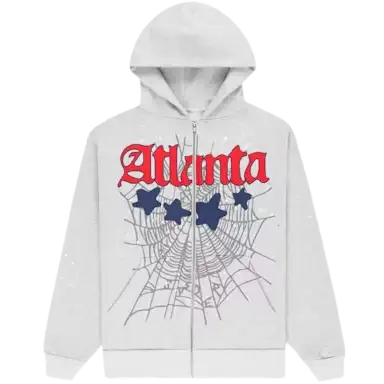 Sp5der Atlanta Full Zip Hoodie Heather Grey