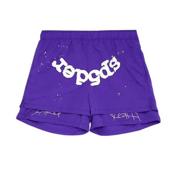 Sp5der Grape Logo Short-1 OG Web Spider Shorts