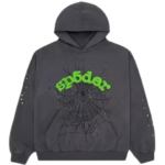 Sp5der Wait Web Hoodie Grey
