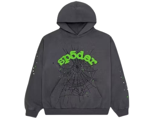 Sp5der Wait Web Hoodie Grey
