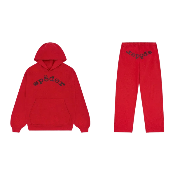 Sp5der Tracksuit Red Sp5der Tracksuit Red