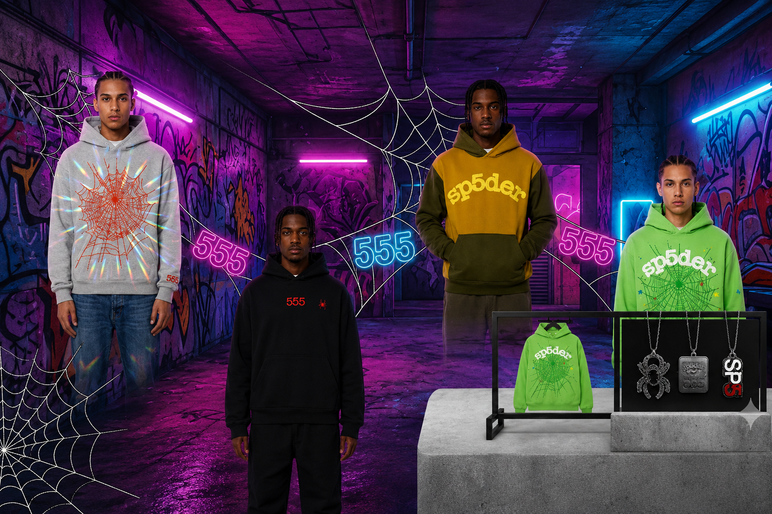 Sp5der Hoodies